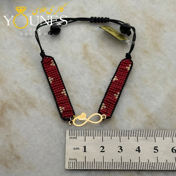 دستبند میوکی بینهایت قلبی لیزری طلا